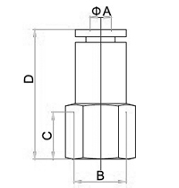 PMPCF-G, All metal Pneumatic Fittings with BSPP thread, Air Fittings, one touch tube fittings, Pneumatic Fitting, Nickel Plated Brass Push in Fittings